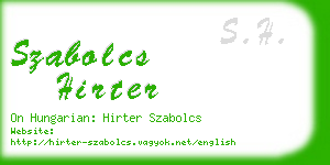 szabolcs hirter business card
